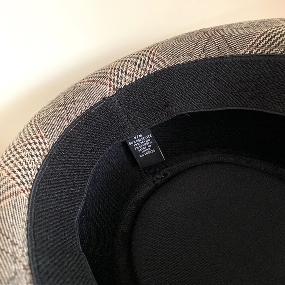 New houndstooth plaid fedora hat main image 7